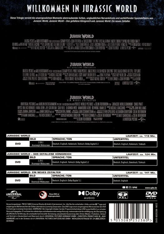 Produktbild: Jurassic World Trilogie [3 DVDs]