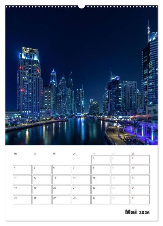 Produktbild: Vertical Dubai 2026 (hochwertiger Premium Wandkalender 2026 DIN A2 hoch), Kunstdruck in Hochglanz