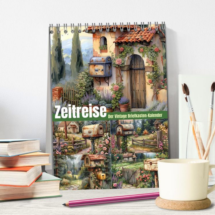 Produktbild: Zeitreise - Der vintage Briekasten Kalender (Tischkalender 2026 DIN A5 hoch), CALVENDO Monatskalender