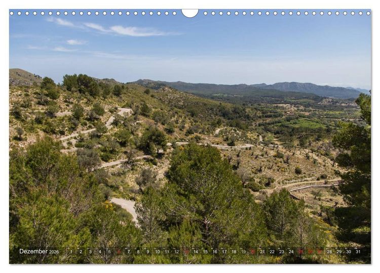 Produktbild: Mallorca: Die sch&ouml;nsten Landschaften f&uuml;r Rennradfahrer (Wandkalender 2026 DIN A3 quer), CALVENDO Monatskalender