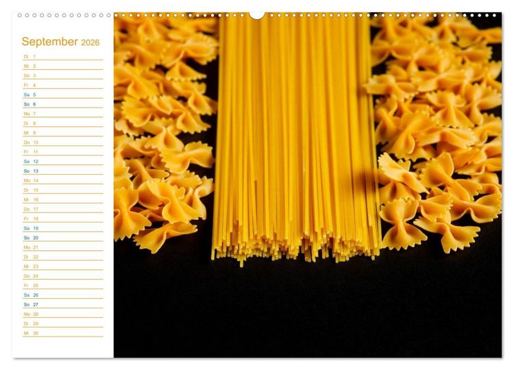 Produktbild: Pasta (Wandkalender 2026 DIN A2 quer), CALVENDO Monatskalender