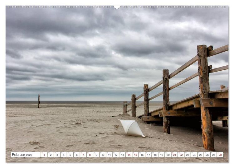 Produktbild: ST. PETER ORDING Strand und Meer (hochwertiger Premium Wandkalender 2026 DIN A2 quer), Kunstdruck in Hochglanz
