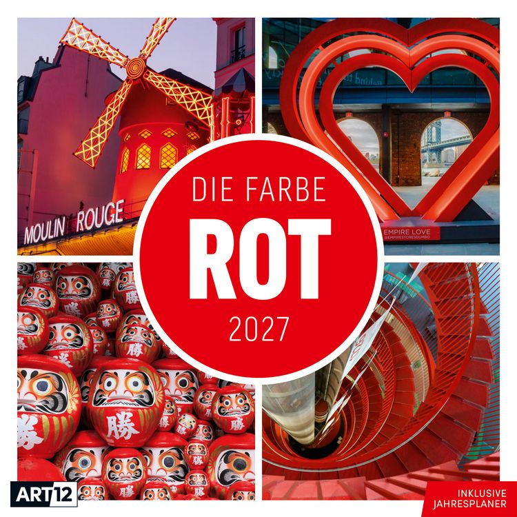 Produktbild: Die Farbe Rot Kalender 2027 - 30x30 - Art12