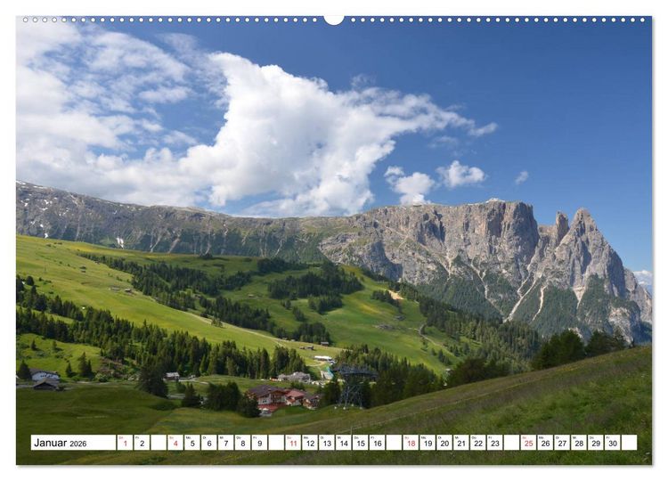 Produktbild: Seiser Alm Sommer (Wandkalender 2026 DIN A2 quer), CALVENDO Monatskalender