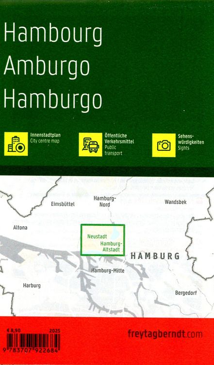 Produktbild: freytag & berndt Innenstadtplan Hamburg 1:10.000