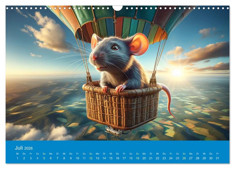 Produktbild: Abenteuerliche Ratten (Wandkalender 2026 DIN A3 quer), CALVENDO Monatskalender