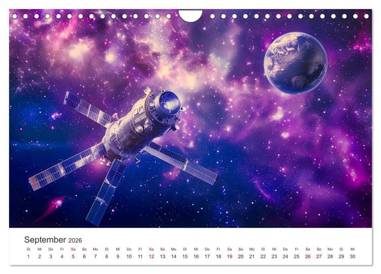 Produktbild: Sternenreisen - Ein kosmischer Kalender (Wandkalender 2026 DIN A4 quer), CALVENDO Monatskalender