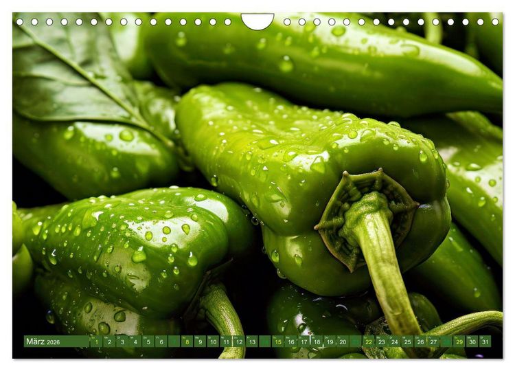 Produktbild: GR&Uuml;N - Gem&uuml;se und Obst - Knackig und Frisch (Wandkalender 2026 DIN A4 quer), CALVENDO Monatskalender