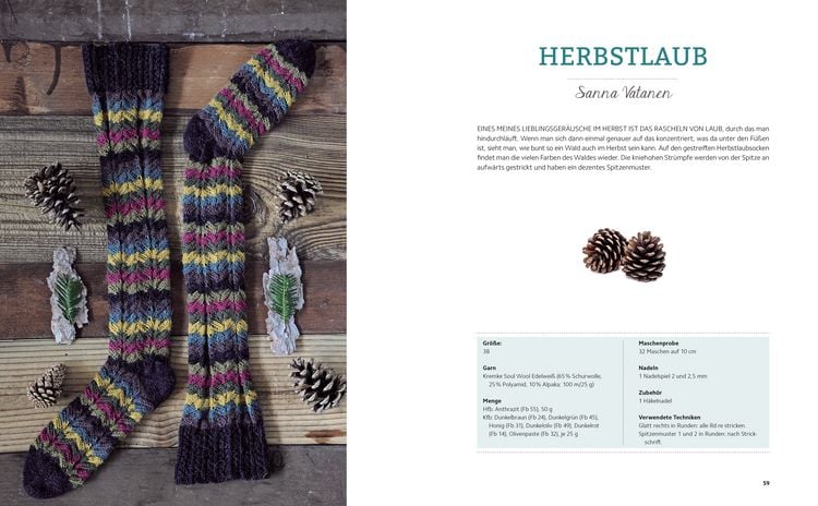 Produktbild: Landschaften auf den Socken. Von der Natur inspirierte Strickmuster.