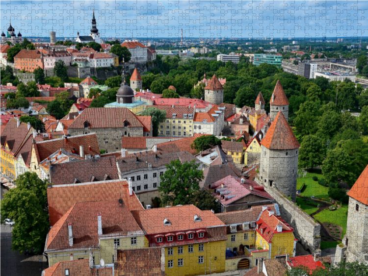 Produktbild: CALVENDO Puzzle Blick &uuml;ber die Stadtmauer | 1000 Teile Lege-Gr&ouml;&szlig;e 64x48cm Foto-Puzzle f&uuml;r gl&uuml;ckliche Stunden