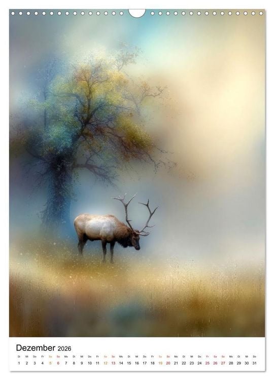 Produktbild: Tiere im Schleier der Zeit (Wandkalender 2026 DIN A3 hoch), CALVENDO Monatskalender