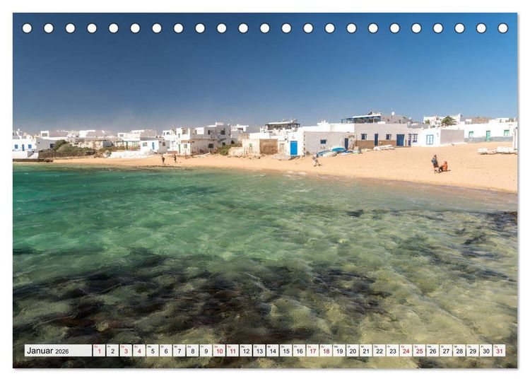 Produktbild: Kanarische Inseln - Lanzarote (Tischkalender 2026 DIN A5 quer), CALVENDO Monatskalender