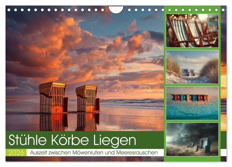 Produktbild: St&uuml;hle K&ouml;rbe Liegen (Wandkalender 2026 DIN A4 quer), CALVENDO Monatskalender