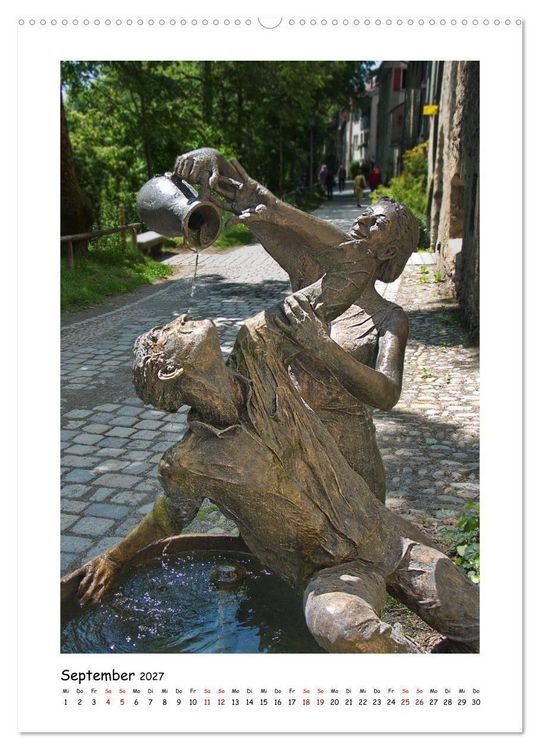 Produktbild: Wangen im Allg&auml;u und seine sch&ouml;nen Brunnen (hochwertiger Premium Wandkalender 2027 DIN A2 hoch), Kunstdruck in Hochglanz