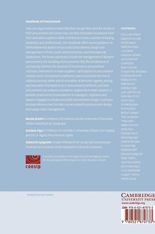 Produktbild: Handbook of Procurement