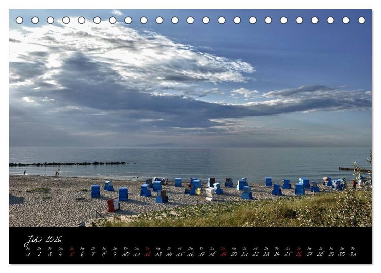 Produktbild: Sommer im Fischland-Dar&szlig;-Zingst (Tischkalender 2026 DIN A5 quer), CALVENDO Monatskalender