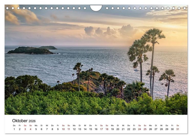 Produktbild: Die sch&ouml;nsten Inseln Thailands (Wandkalender 2026 DIN A4 quer), CALVENDO Monatskalender