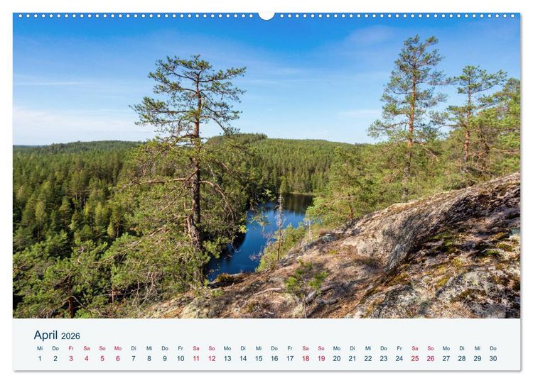 Produktbild: Finnland, Rund um Mikkeli (Wandkalender 2026 DIN A2 quer), CALVENDO Monatskalender