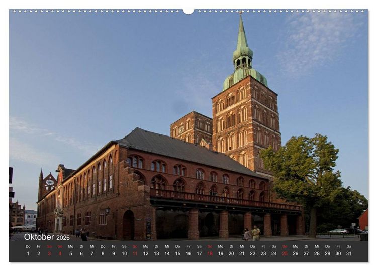 Produktbild: Stralsund. Das Tor zur Insel R&uuml;gen (hochwertiger Premium Wandkalender 2026 DIN A2 quer), Kunstdruck in Hochglanz