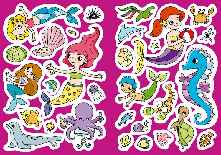 Produktbild: Mein Sticker-Malbuch. Meerjungfrauen