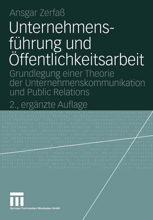 Produktbild: Unternehmensf&uuml;hrung und &Ouml;ffentlichkeitsarbeit