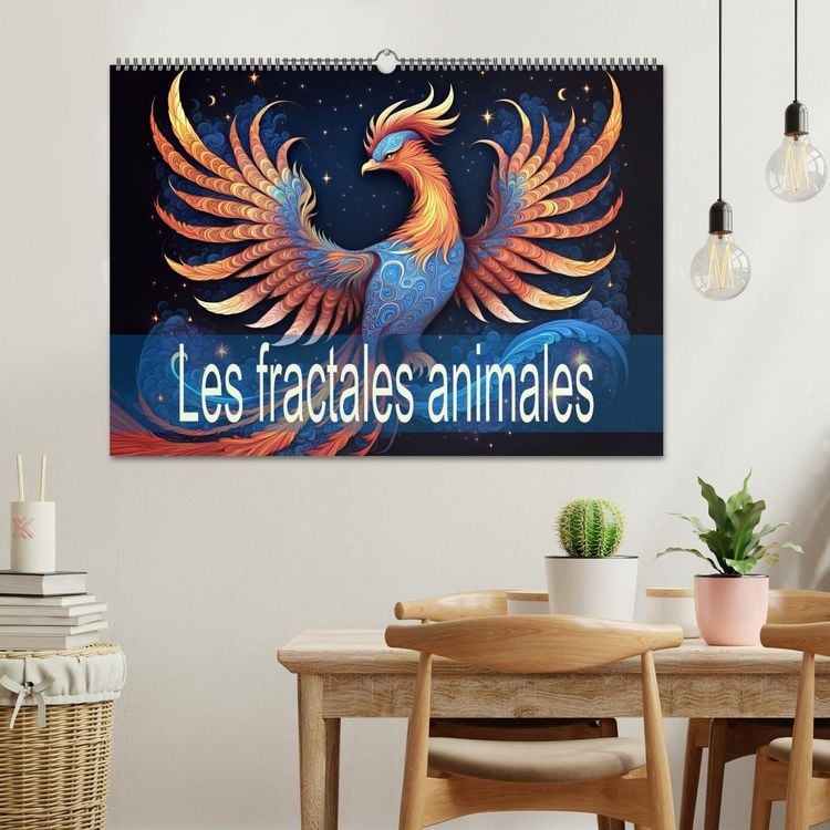 Produktbild: Les fractales animales (Calendrier mural 2026 DIN A2 vertical), CALVENDO calendrier mensuel