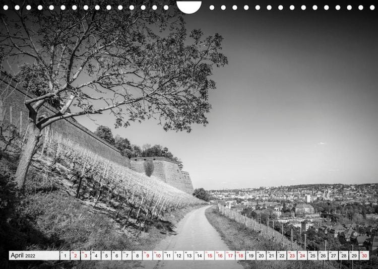 Produktbild: W&Uuml;RZBURG Monochrome Impressionen (Wandkalender 2022 DIN A4 quer)