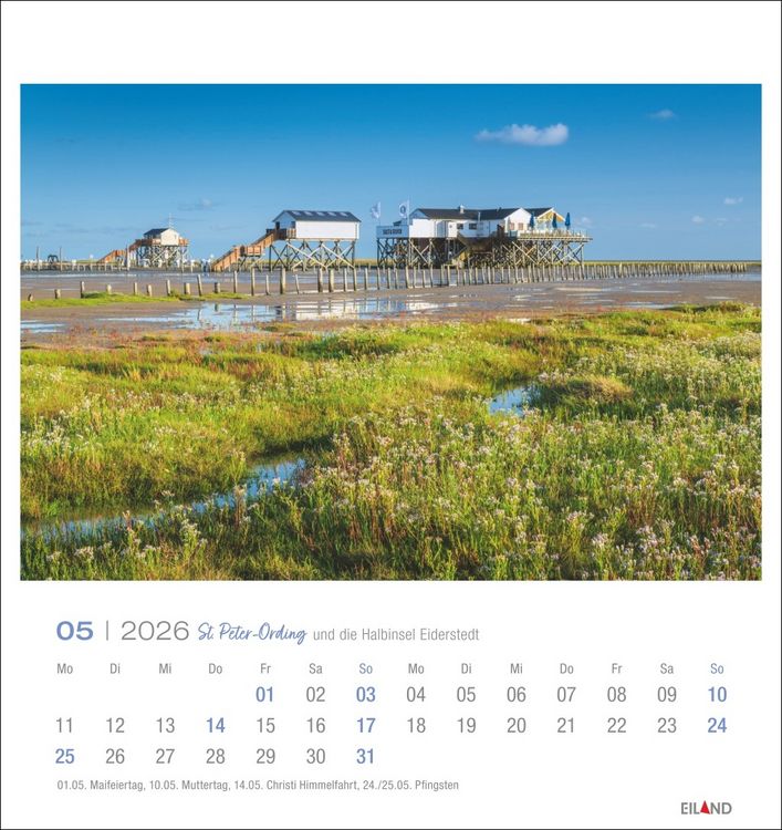 Produktbild: St. Peter-Ording und die Halbinsel Eiderstedt Postkartenkalender 2026