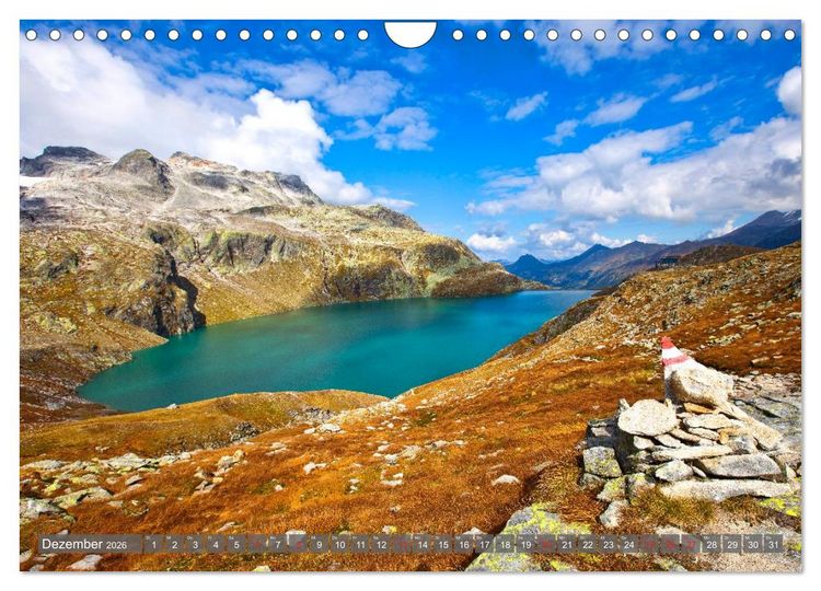 Produktbild: Berge - Gletscher - Seen (Wandkalender 2026 DIN A4 quer), CALVENDO Monatskalender