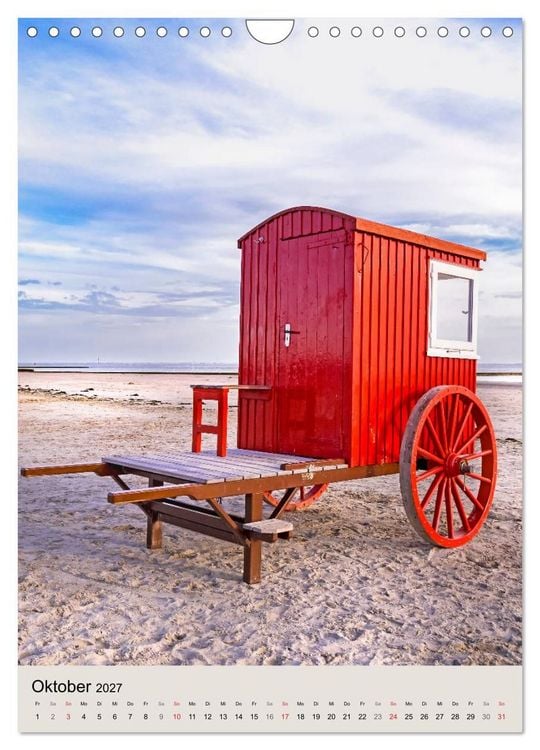 Produktbild: Borkum Strandspaziergang (Wandkalender 2027 DIN A4 hoch), CALVENDO Monatskalender