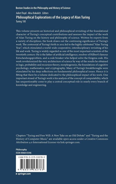 Produktbild: Philosophical Explorations of the Legacy of Alan Turing