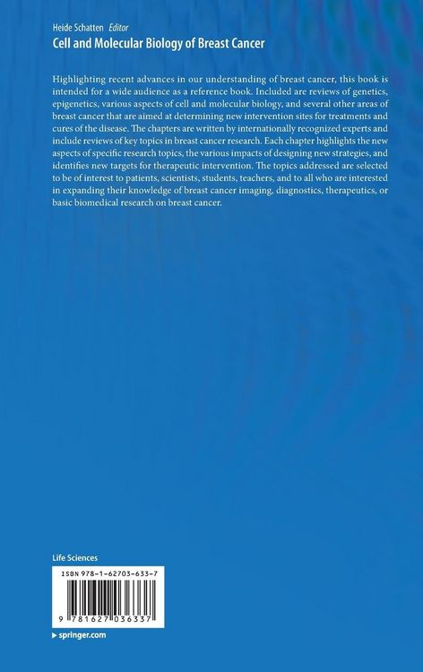Produktbild: Cell and Molecular Biology of Breast Cancer