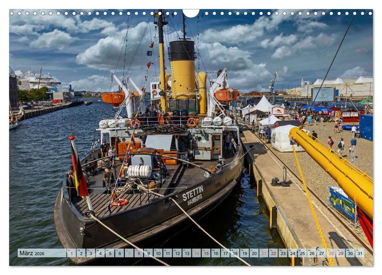 Produktbild: Dampfeisbrecher Stettin - Auf Besuch in der Hansestadt Wismar (Wandkalender 2026 DIN A3 quer), CALVENDO Monatskalender