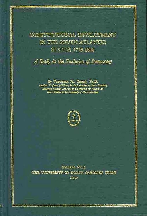 Produktbild: Constitutional Development in the South Atlantic States, 1776-1860