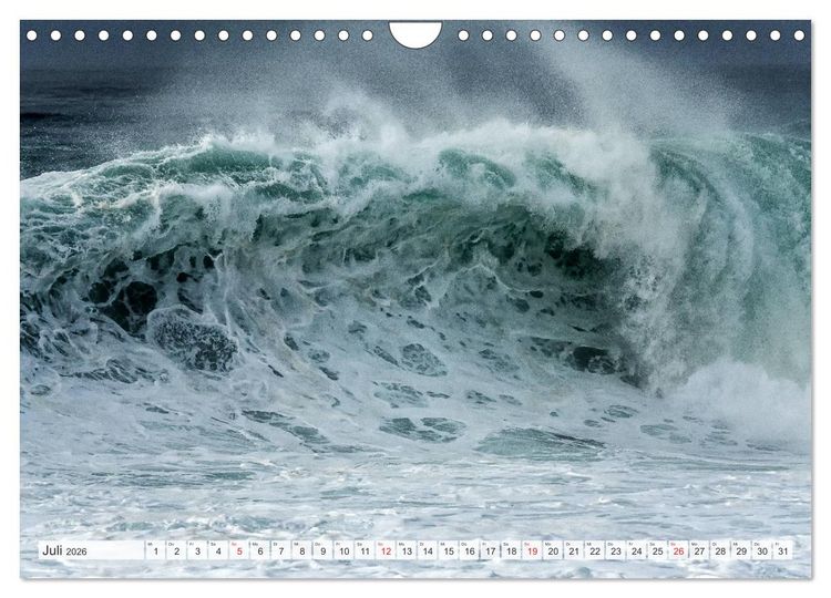 Produktbild: WASSERBERGE - Die Riesenwellen von Nazar&eacute; (Wandkalender 2026 DIN A4 quer), CALVENDO Monatskalender