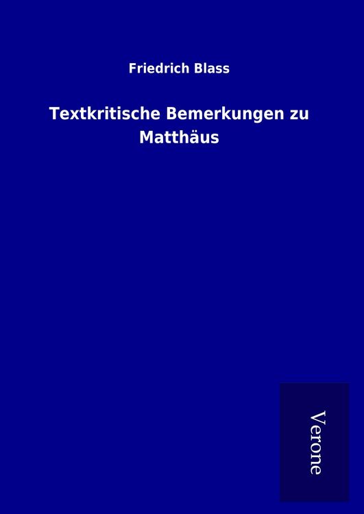 Produktbild: Textkritische Bemerkungen zu Matth&auml;us