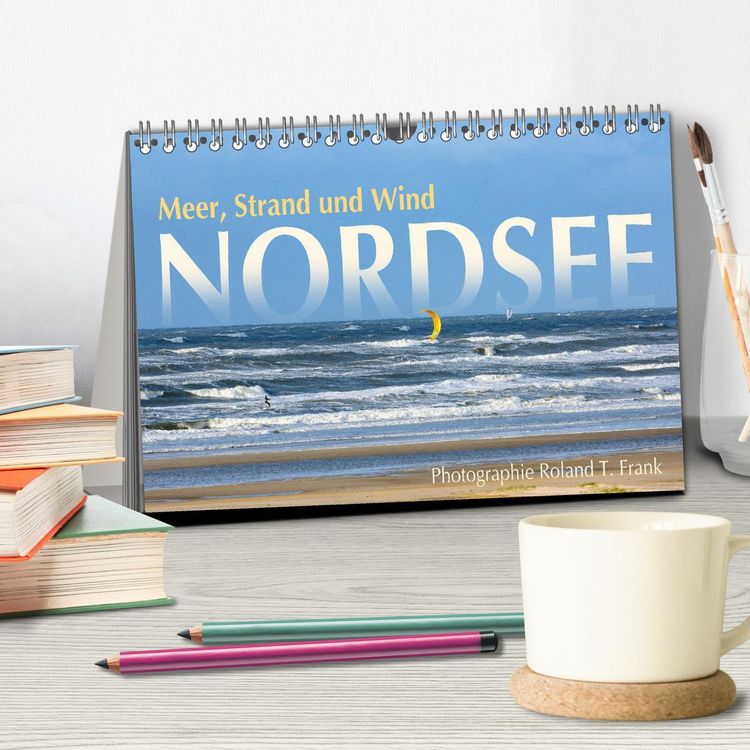 Produktbild: Nordsee, Meer, Strand und Wind (Tischkalender 2026 DIN A5 quer), CALVENDO Monatskalender