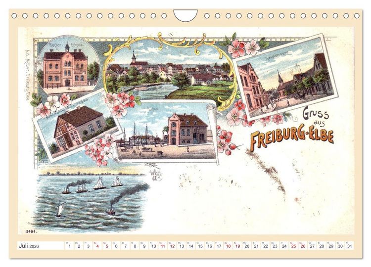 Produktbild: Gru&szlig; aus Freiburg an der Elbe (Wandkalender 2026 DIN A4 quer), CALVENDO Monatskalender