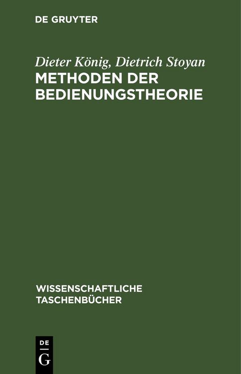 Produktbild: Methoden der Bedienungstheorie