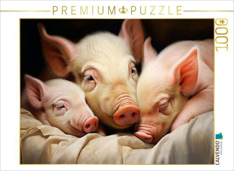 Produktbild: CALVENDO Puzzle Ein Motiv aus dem Kalender "Wenn sie schlafen" | 1000 Teile Lege-Gr&ouml;&szlig;e 64x48cm Foto-Puzzle f&uuml;r gl&uuml;ckliche Stunden