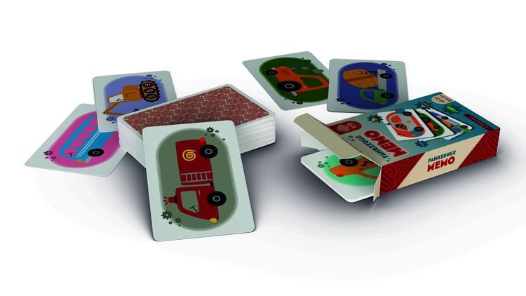 Produktbild: ASS Altenburger Memo Fahrzeuge - 2 Spielvarianten (Paare, Trios)