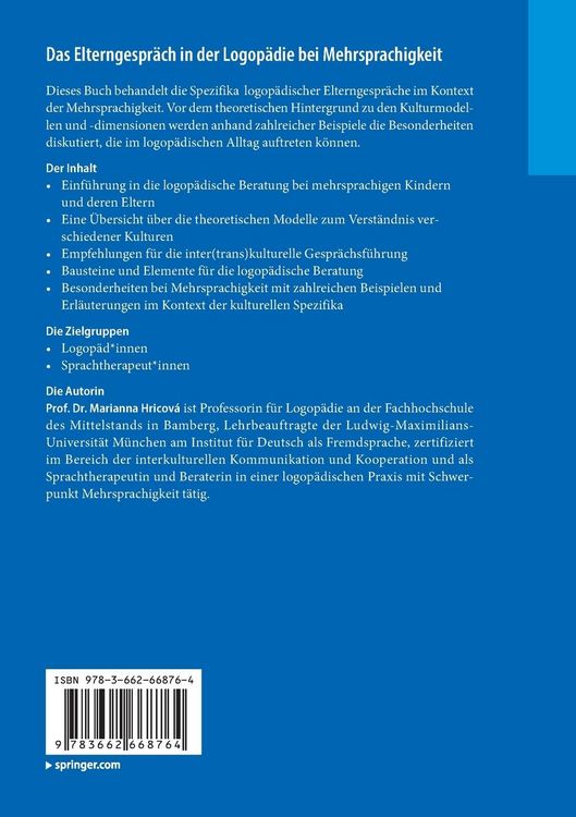 Produktbild: Das Elterngespr&auml;ch in der Logop&auml;die bei Mehrsprachigkeit