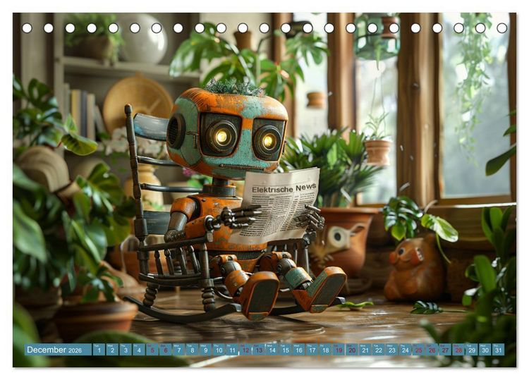 Produktbild: Robots Are Just People Too (Desk Calendar 2026 DIN A5 landscape), CALVENDO 12 Month DeskCalendar