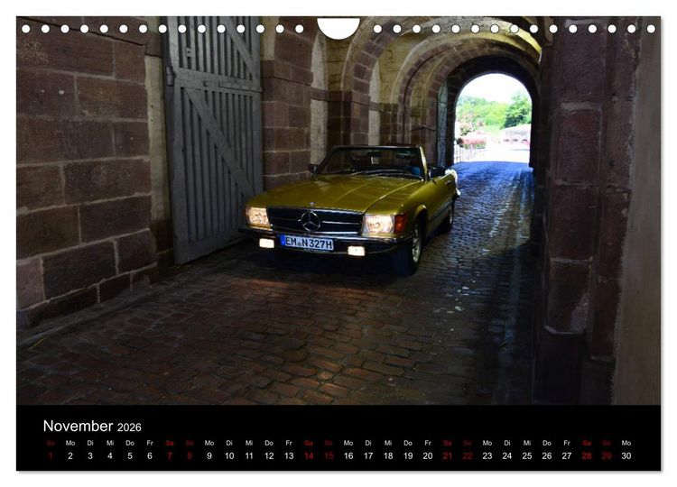 Produktbild: Mercedes SL W107 - zeitlose Eleganz (Wandkalender 2026 DIN A4 quer), CALVENDO Monatskalender