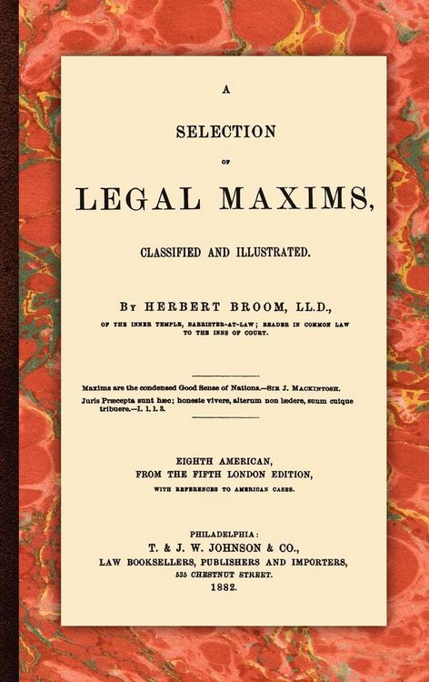 Produktbild: A Selection of Legal Maxims