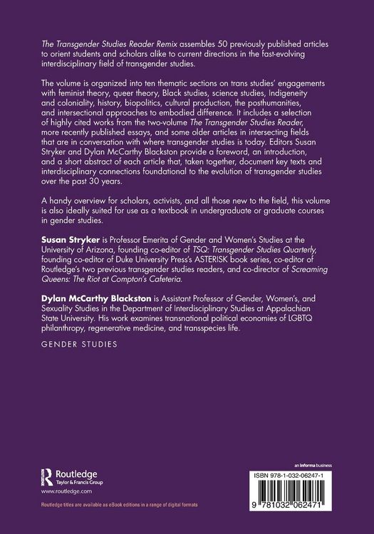 Produktbild: The Transgender Studies Reader Remix
