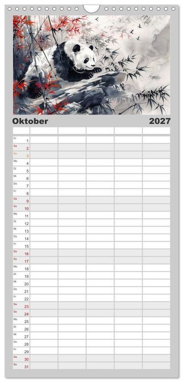 Produktbild: Familienplaner 2027 - Die Essenz von China - Chinesische Landschaften und Symbole in Harmonie mit 5 Spalten (Wandkalender, 21 x 45 cm) CALVENDO