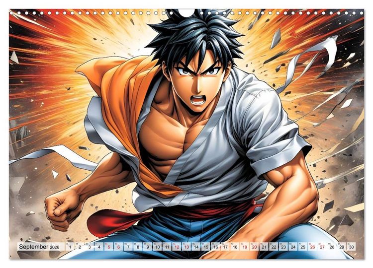 Produktbild: Manga Action Heroes (Wandkalender 2026 DIN A3 quer), CALVENDO Monatskalender