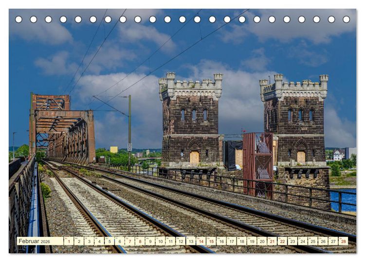 Produktbild: Duisburg - Br&uuml;cken &uuml;ber Br&uuml;cken (Tischkalender 2026 DIN A5 quer), CALVENDO Monatskalender