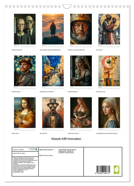 Produktbild: Klassik trifft Innovation (Wandkalender 2026 DIN A3 hoch), CALVENDO Monatskalender